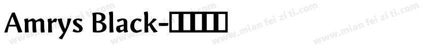 Amrys Black字体转换
